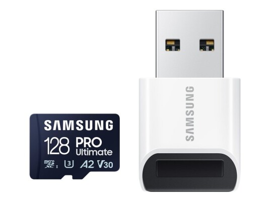Samsung Pro Ultimate Mb-My128sb - Flashminnekort - 128 Gb - A2 / Video Class V30 / Uhs-I U3 - Microsdxc Uhs-I - Blå