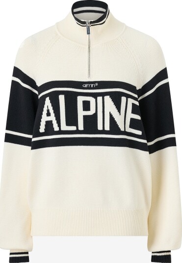 Aim'n Collegegenser Alpine Knitted Half Zip Dame - Svart