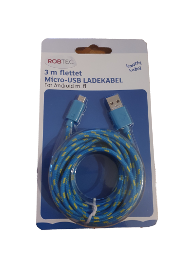 Micro-USB ladekabel 3 meter Micro-USB ladekabel 3 meter