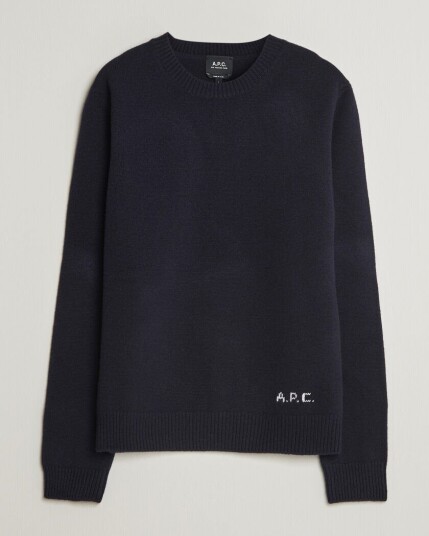 A.P.C. Edmond Wool Knitted Sweater Dark Navy A.P.C. Edmond Wool Knitted Sweater Dark Navy