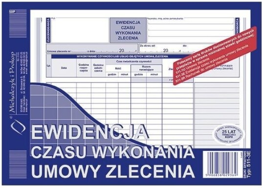 Michalczyk & Prokop Tidsregistrering For Oppdrags /Bestillingsoppdrag | A5 | 511 3E