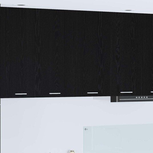  Hengende skap Riga Svart Eik 80 x 31 x 80 cm Konstruert tre
