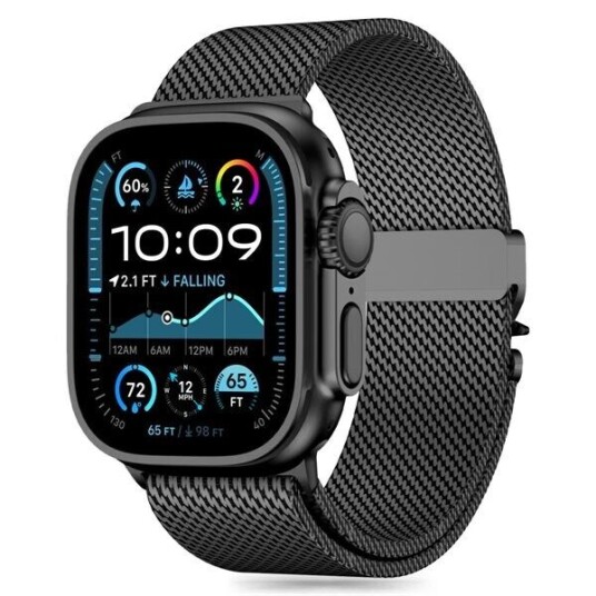 Tech Protect Milano reim for Apple Watch 44/45/46/49mm Svart