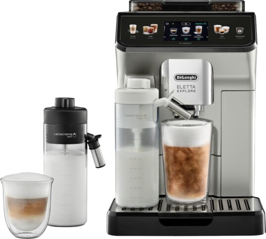 DeLonghi Eletta Explore ECAM450.65.S Espressomaskin med Cold Brew Funksjon - Sølv DeLonghi Eletta Explore ECAM450.65.S Espressomaskin med Cold Brew Funksjon - Sølv