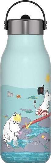 Les Artistes - Bottle Up mummi termoflaske 1L playing on the beach lys blå