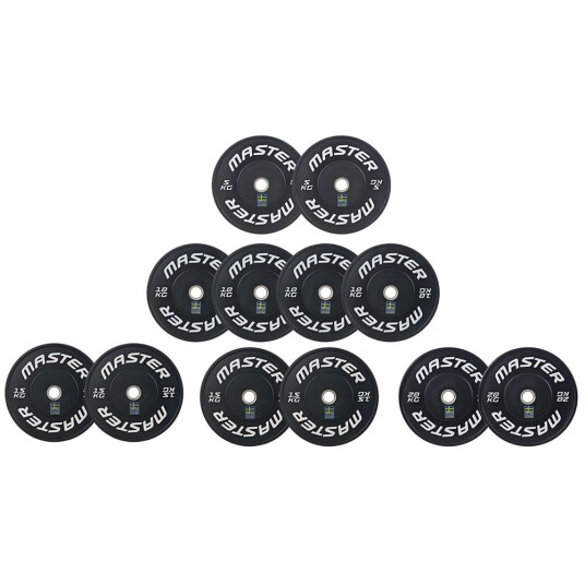 Master Fitness Bumper Set 150 kg SkiTeam, Vektpakke bumper Master Fitness Bumper Set 150 kg SkiTeam, Vektpakke bumper
