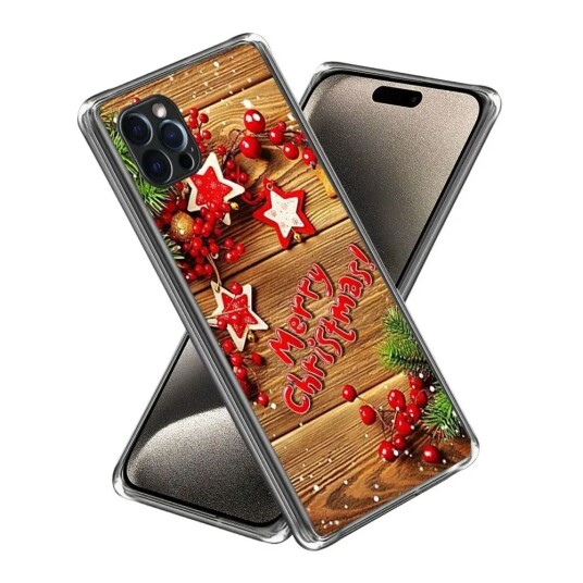 INCOVER iPhone 15 Pro Max TPU Plast Jul Deksel - Merry Christmas INCOVER iPhone 15 Pro Max TPU Plast Jul Deksel - Merry Christmas