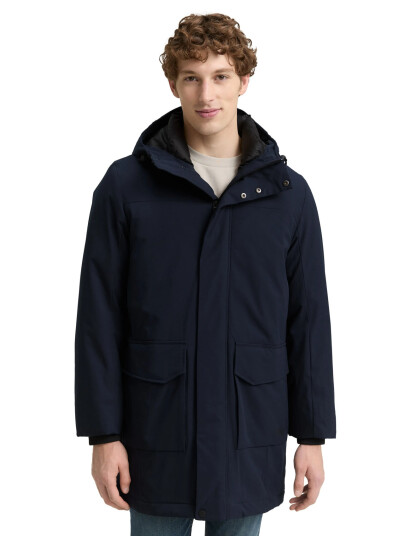 Tom Tailor Tech Hooded Parka - Navy - XXL Tom Tailor Tech Hooded Parka - Navy - XXL