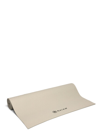 Gaiam Sandstone Yoga Mat 4Mm Solid - Beige - ONE SIZE Gaiam Sandstone Yoga Mat 4Mm Solid - Beige - ONE SIZE