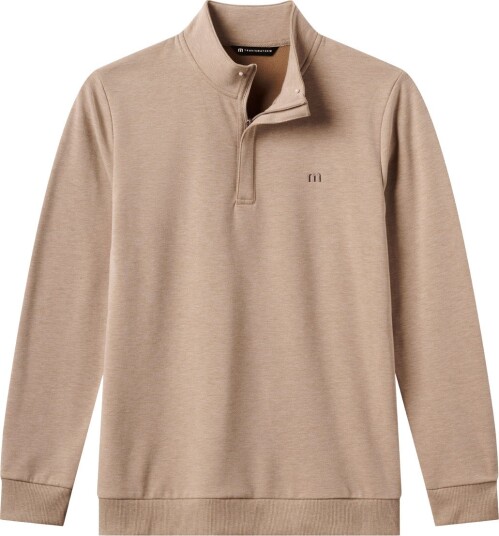 Travis Mathew Cloud Quarter Zip 2.0 Golfgenser herre Heather Portabella B X Large