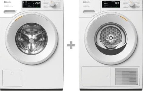 Miele Wsd383wcs + Tsc643wp Kombinert Vask/tørk