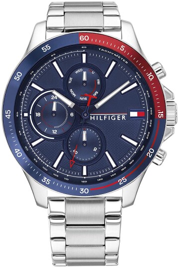 Tommy Hilfiger Herreklokke 1791718 Blå/Stål Ø46 mm Tommy Hilfiger Herreklokke 1791718 Blå/Stål Ø46 mm