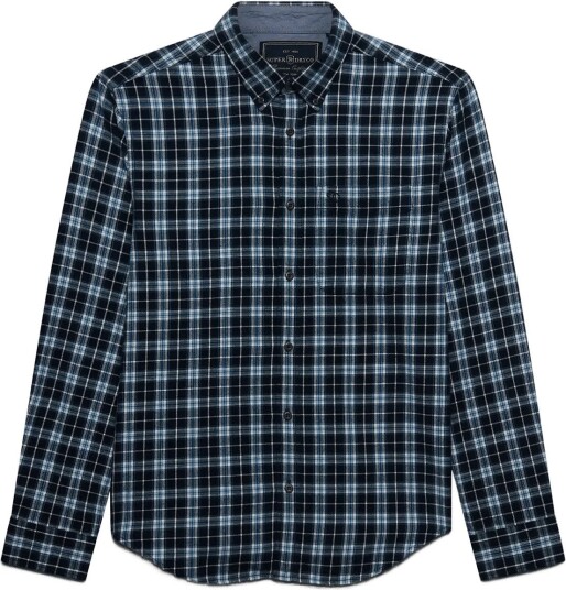Superdry L/S Cotton Lumberjack Shirt CAMBELL NAVY CHECK S