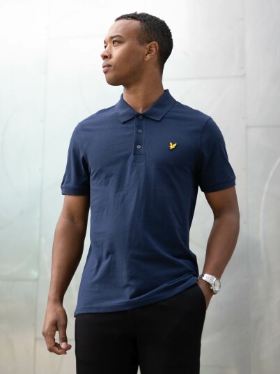 Lyle & Scott Plain Polo Shirt Blå M