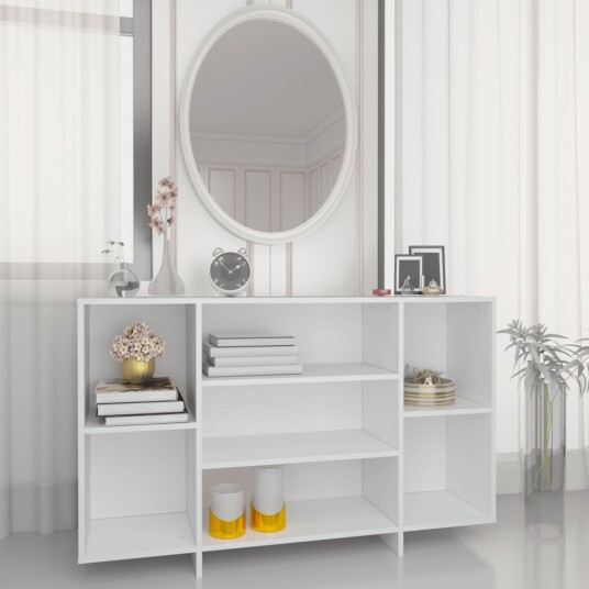 vidaXL Skjenk hvit 120x30x75 cm sponplate