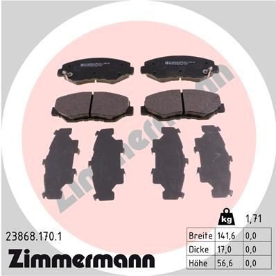 Bremseklosser ZIMMERMANN 23868.170.1