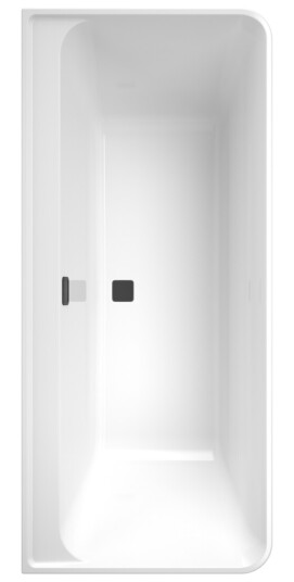 VILLEROY & BOCH COLLARO BADEKAR 180X80 BACK TO WALL MED AVLØPSSETT I MATT SORT