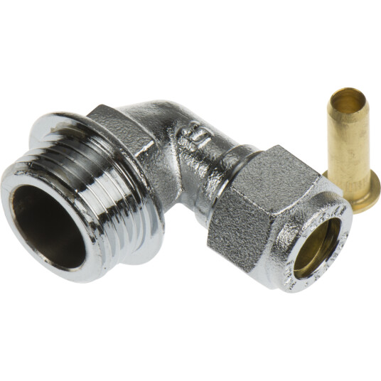 FIX-PRO VINKEL M/NIPPEL 10MM X 1/2" TIL PEX-RØR