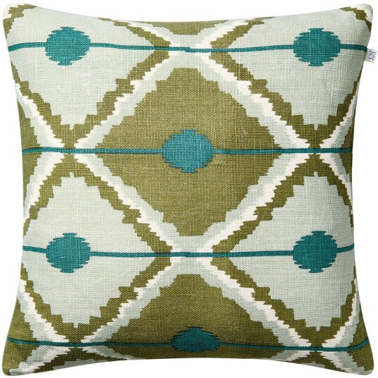 Chhatwal & Jonsson Pune Putetrekk 50x50 cm Cactus Green / Sky Blue / Aqua