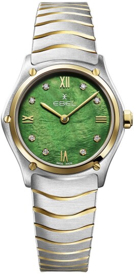 Ebel Dameklokke 1216541 Classic Grønn/18 karat gult gull Ø29 mm