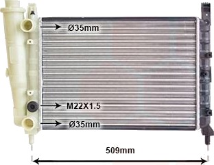 VAN WEZEL 17002040 Radiator motorkjøling