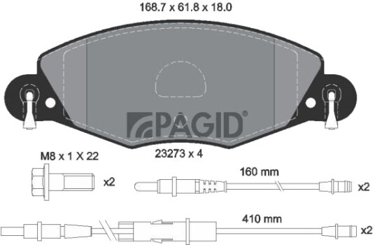 PAGID T9104N Bremseklosser PAGID T9104N Bremseklosser