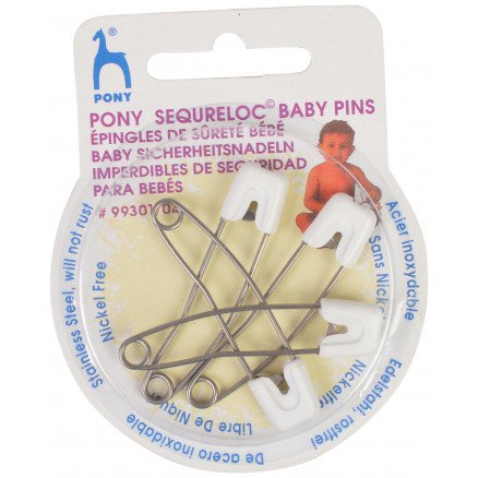 Pony Baby sikkerhetsnåler 51mm 4 stk Pony Baby sikkerhetsnåler 51mm 4 stk