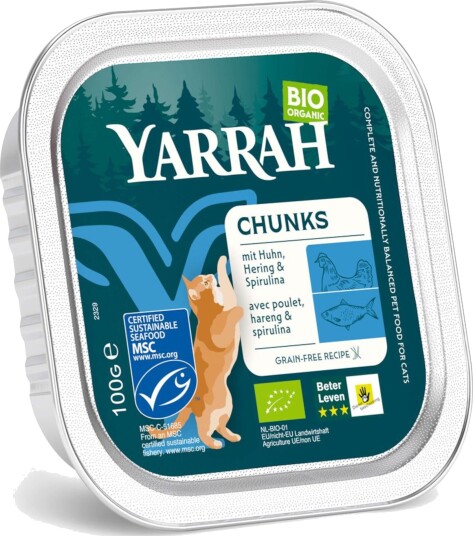 Yarrah Våtfôr Økologiske Biter Økologisk Med Sild & Øko Spriulina Kylling 16 X 100 G Yarrah Våtfôr Økologiske Biter Økologisk Med Sild & Øko Spriulina Kylling 16 X 100 G