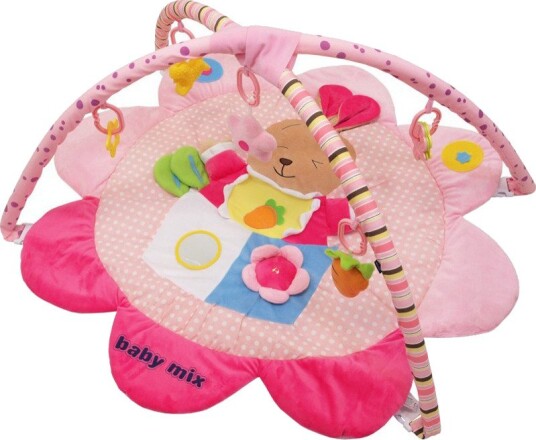 Baby Mix Babygym Med Kanin 120x80 cm Fra 3 Mnd Rosa
