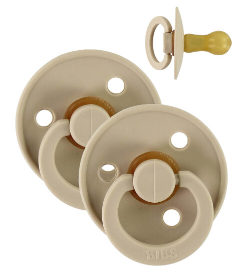 Bibs Colour Smokker Str. 1 2 pack Rund Vanilla 0 6 md Smokk Brun