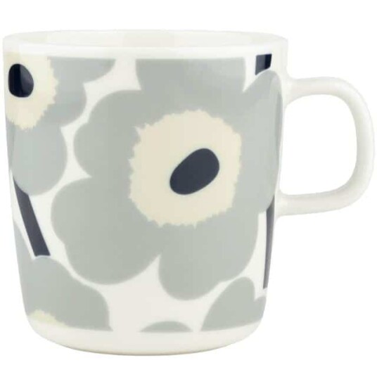 Marimekko krus 0,4L Unikko Light grey/beige & dark blue Marimekko krus 0,4L Unikko Light grey/beige & dark blue