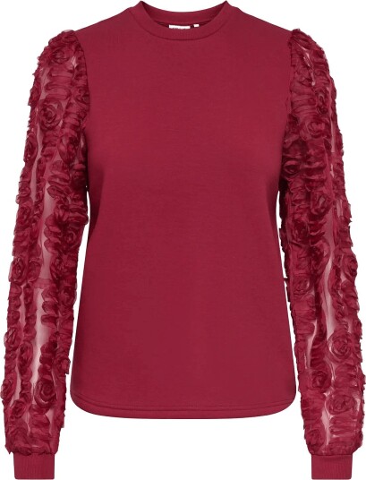 ONLY Onllavin L/S O Neck Mix Swt RUMBA RED XL