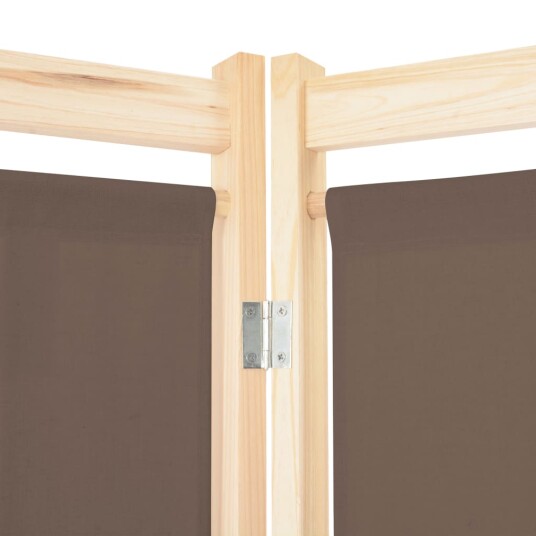  Romdeler 3 paneler brun 120x170x4 cm stoff 248179