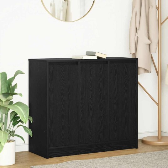 Skjenk svart eik 85x34x76 cm konstruert tre Skjenk svart eik 85x34x76 cm konstruert tre