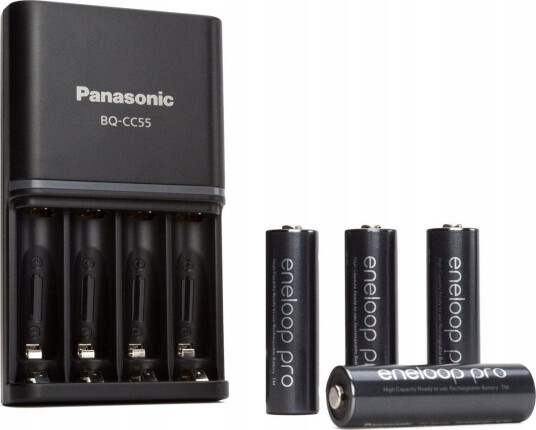 Panasonic Eneloop BQ-CC55 Batterilader Med 4x AA Batterier