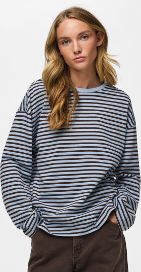 Pieces Sadie Long Sleeve Top Blå XXL