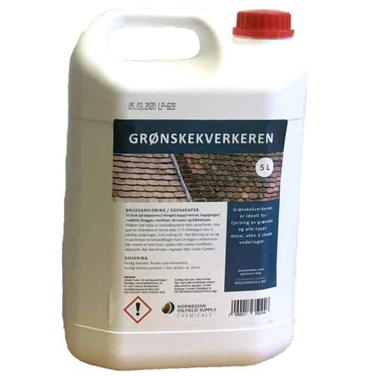 Grønskekverken Grønskefjerner uten skrubbing 5 liter Grønskekverken Grønskefjerner uten skrubbing 5 liter