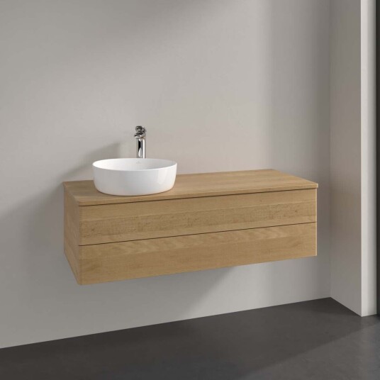Villeroy & Boch  Antao Servantskap med 2 skuffer 120x50x36 cm u/lys Eik