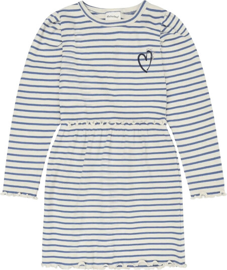 Minymo Dress Ls Y/D Rib Blue 128