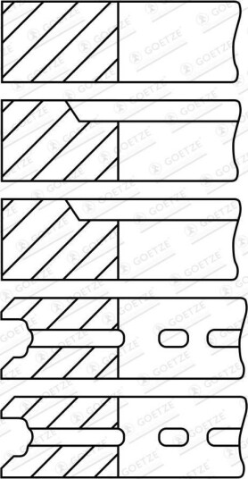 Stempelringsett GOETZE ENGINE 08-126307-10