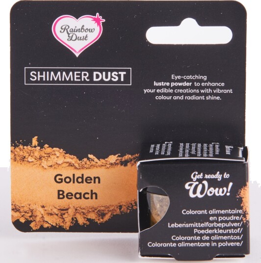 Shimmer Dust Lustrepulver Golden Beach 3g | Slikkepott.No