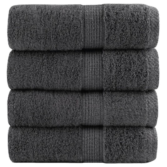  Premium vaskehåndklær SOLUND 4 stk antrasitt 30x30cm 600gsm