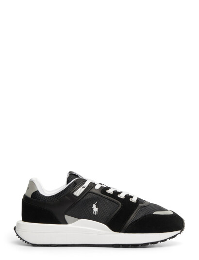 Polo Ralph Lauren Train 89 V2 Suede-Paneled Sneaker - Black - 45