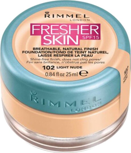 Rimmel Fresher Skin Foundation SPF 15 102 Light Nude 25 ml