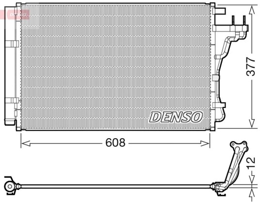 Kondensator, klimaanlegg DENSO DCN43004