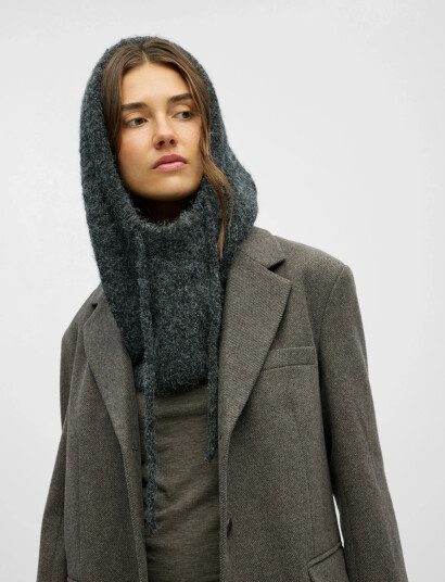 Object Objmilu Knit Balaclava Noos - Grey - ONE SIZE Object Objmilu Knit Balaclava Noos - Grey - ONE SIZE