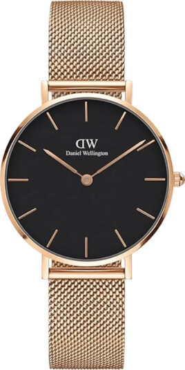 Daniel Wellington Classic Petite Black dameklokke, Rosé gull, 32mm