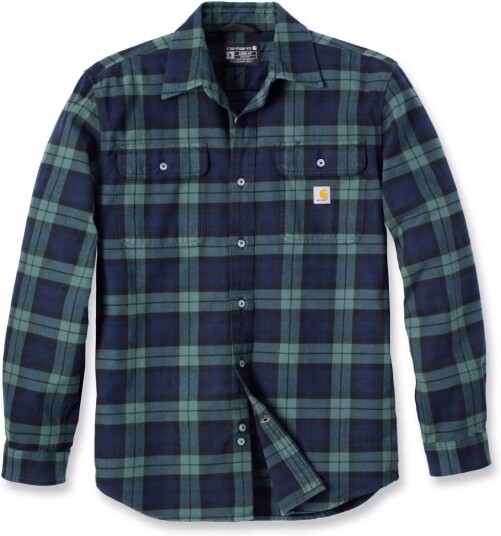 Carhartt Flannel L/s Plaid Shirt Frosted Balsam Male Carhartt Flannel L/s Plaid Shirt Frosted Balsam Male