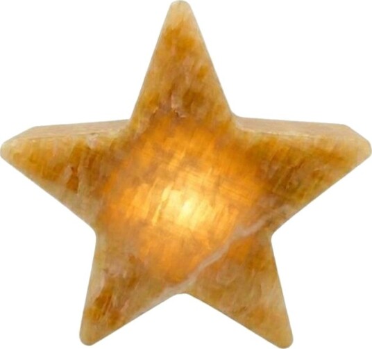 MARBLE bordlys stjerne L beige marmor
