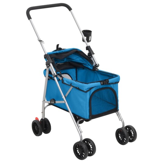 vidaXL Hundevogn sammenleggbar blå 76x50x100 cm oxford-stoff vidaXL Hundevogn sammenleggbar blå 76x50x100 cm oxford-stoff
